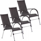 3 Cadeiras Vênus Em Alumínio E Fibra Sintética Para Varanda T