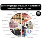 3 Caixas Organizadoras Com Tampa Grande 15 Lts Rattan Azul