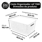 3 Caixas Organizadoras Com Tampa Grande 15 Lts Rattan Rosa