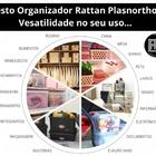 3 Caixas Organizadoras Com Tampa Grande 15 Lts Rattan Rosa