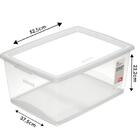 3 Caixas Plásticas Cesto Organizador Com Tampa 30l Brinquedo