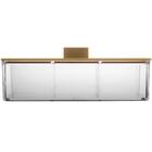 3 Caixas Plásticas Com Tampa De Bambu 3 Divisórias Organizado