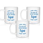 3 Canecas Convite Personalizadas Em Azul Para Pajem