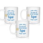 3 Canecas Convite Personalizadas Em Azul Para Pajem