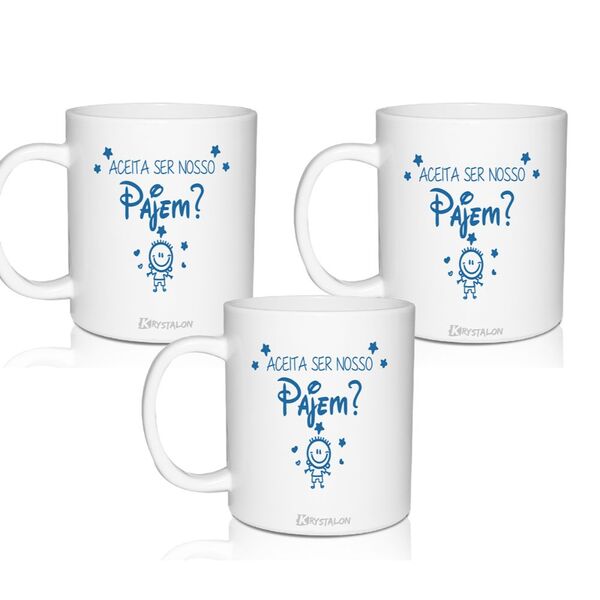 3 Canecas Convite Personalizadas Para Pajem - Disney