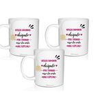 3 Canecas Lembrancinha Personalizada Agradecimento Para Damin