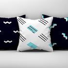 3 Capas De Almofada 45cm Decoração Cama Sofá Geométrico