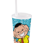 3 Copo Infantil 300 Ml Tampa Canudo Turma Da Mônica Bezavel