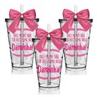 3 Copos Convite Twister Com Laço Personalizados Para Daminha