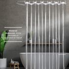 3 Cortina De Box Banheiro Transparente Flexível Antimofo