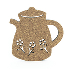 3 Descanso Suporte De Panela Bule Cortiça Preto