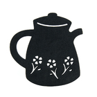 3 Descanso Suporte De Panela Bule Cortiça Preto