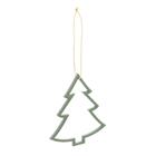 3 Enfeites Woodart Para Árvore De Natal Vazado Verde