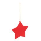 3 Enfeites Woodart Para Árvore De Natal Vermelho