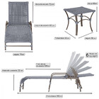 3 Espreguiçadeiras Catar E 3 Mesas Garden Corda Náutica Cor M