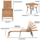 3 Espreguiçadeiras Catar E 3 Mesas Garden Corda Náutica Cor M