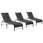 3 Espreguiçadeiras Reclinavel Catar Fendi Corda Nautica Trama