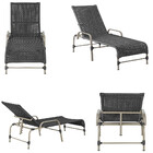 3 Espreguiçadeiras Reclinavel Catar Fendi Corda Nautica Trama