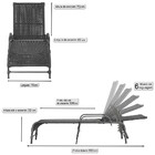 3 Espreguiçadeiras Reclinavel Catar Preto Corda Nautica Trama