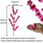 3 Galhos De Cerejeira Artificial Rosa Crie Arranjos Únicos Co