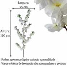 3 Galhos De Cerejeira Branca Artificial Com Flores Delicadas