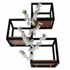 3 Galhos De Cerejeira Branca Artificial Com Flores Delicadas