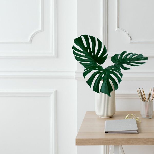 3 Hastes De Costela De Adão Artificial Com Folhagem Verde Vib