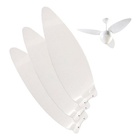 3 Hélice Pá Plástica Branca Ventilador Teto Ventisol Aires