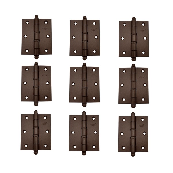 3 Jogos De Dobradiça Para Porta Corten Marrom Anel Imab 3,5 X