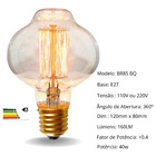 3 Lâmpada Filamento Carbono Retro Vintage Br85 40w Kit C/3 11