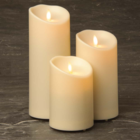 3 Luminária Vela Led 12,5cm Efeito Chama Quente Decor Taschib