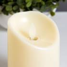 3 Luminária Vela Led 12,5cm Efeito Chama Quente Decor Taschib