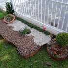 3 Metros Cerca De Madeira Rústico Limitador De Grama 8cm