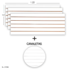 3 Paineis Canaletados - 1,22 X 0,61 + Canaleta Branca