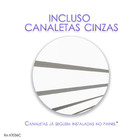 3 Paineis Canaletados -1,22 X 0,61 + 100 Ganchos 15cm + Canal