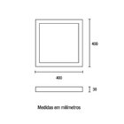 3 Painel De Led Blumenau Quadrado De Sobrepor 32w Bivolt 4100