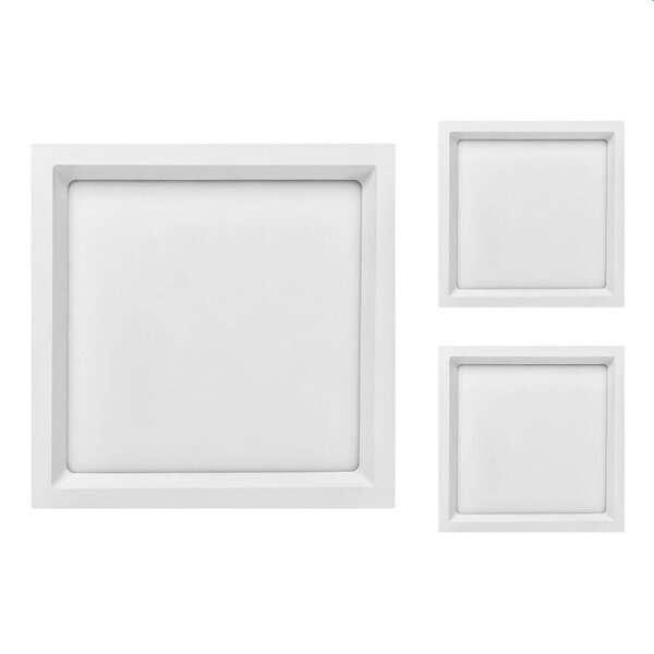 3 Painel De Led Stella Quadrado Deep De Embutir Recuado 22w B