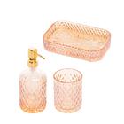 3 Peças Para Banheiro Wolff Litt De Vidro Âmbar