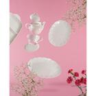 3 Peças Para Chá Lyor Butterfly Flower De Porcelana Branco