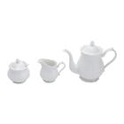 3 Peças Wolff Fancy De Porcelana Para Chá Branco