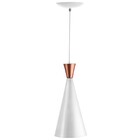 3 Pendentes Cone Branco Canadá Sala Cozinha Churrasqueir