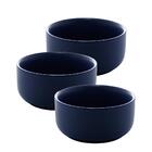 3 Petisqueiras Wolff Nórdica De Porcelana Azul Matt 11cm