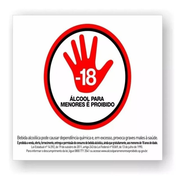 3 Placas Advertência Proibido Venda Bebidas Alcoólicas 18 Anos