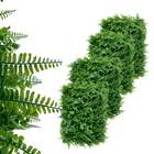 3 Placas De Folhagem Artificial De Samambaia Com Eucalipto -