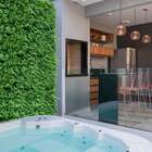 3 Placas De Folhagem Artificial De Samambaia Com Eucalipto -