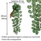 3 Plantas Artificiais Pendente Begônia (100x20) Beleza Natura
