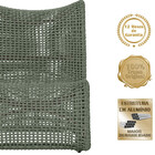 3 Poltronas E Mesa Texas Em Alumínio Pintura Marrom Corda Náu