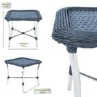 3 Poltronas Roma E 1 Mesa De Área Varanda Jardim Edícula Azul