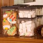 3 Potes Herméticos Plasvale 500ml Cada Cristal Quadrado Para