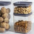 3 Potes Herméticos Plasvale 500ml Cada Cristal Quadrado Para